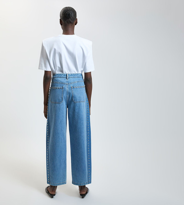 Karen Millen Straight Jeans - Blue Straight Jeans