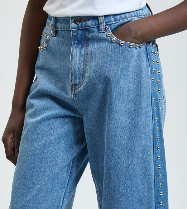 Karen Millen Straight Jeans - Blue Straight Jeans