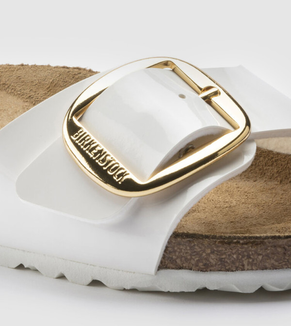 Birkenstock  Flat Sandals - White Slides