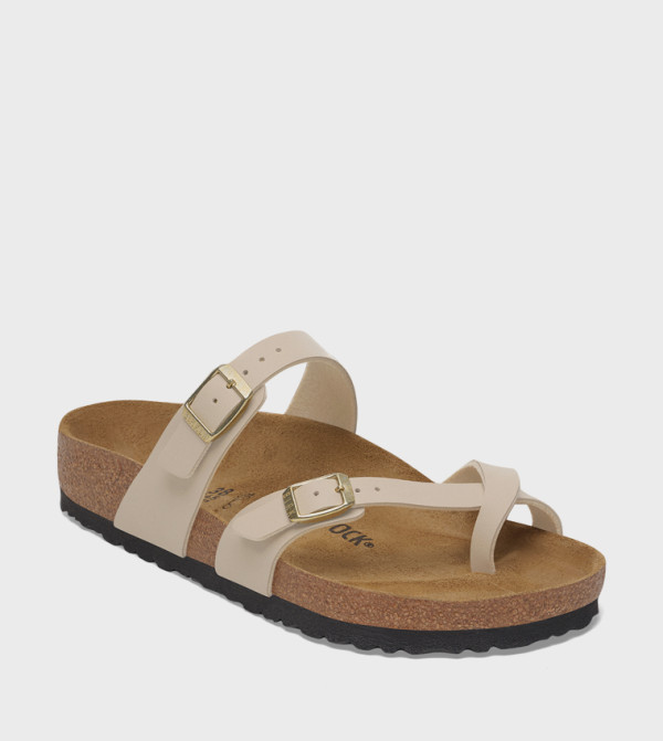 Birkenstock  - Beige Flat Sandals
