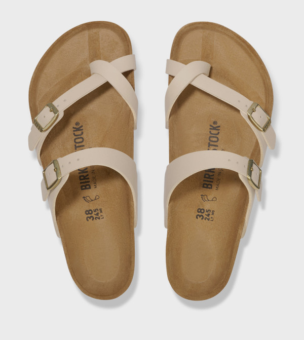 Birkenstock  - Beige Flat Sandals