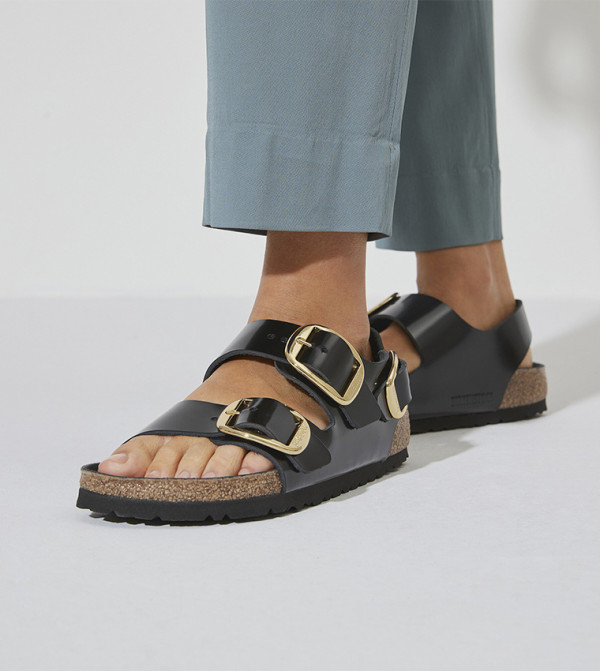 Birkenstock Flat Sandals - Black Flat Sandals