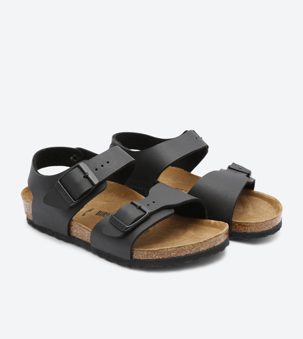 Birkenstock  Traditional Sandals - Black Flat Sandals