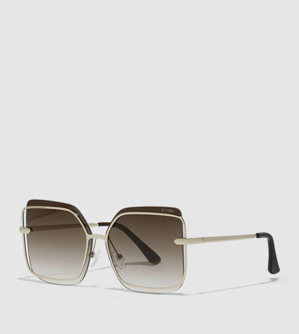 BlackOut  Sunglasses - Gold Square Sunglasses