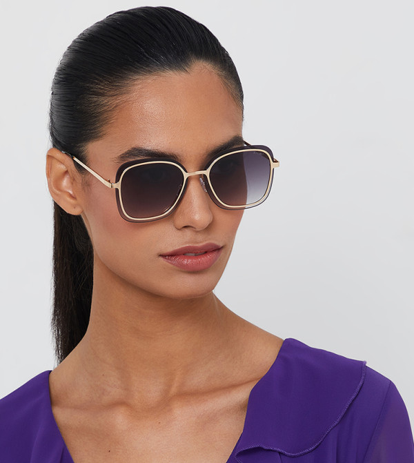 BlackOut BlackOut - Gold Square Sunglasses