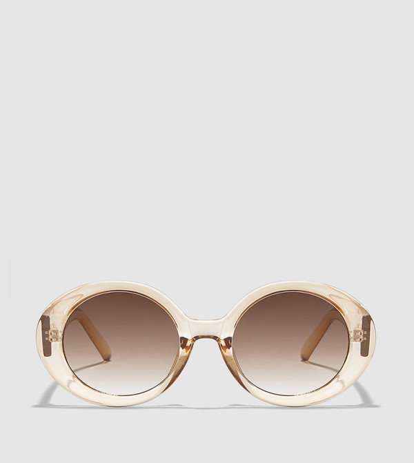 BlackOut 90s-revival - Brown Round Sunglasses