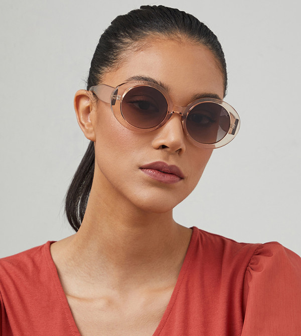 BlackOut 90s-revival - Brown Round Sunglasses
