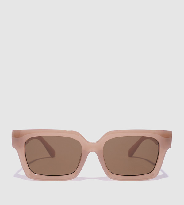 BlackOut  Square Sunglasses - Pink Square Sunglasses