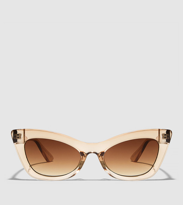 BlackOut  Cat Eye Sunglasses - Brown Cat Eye
