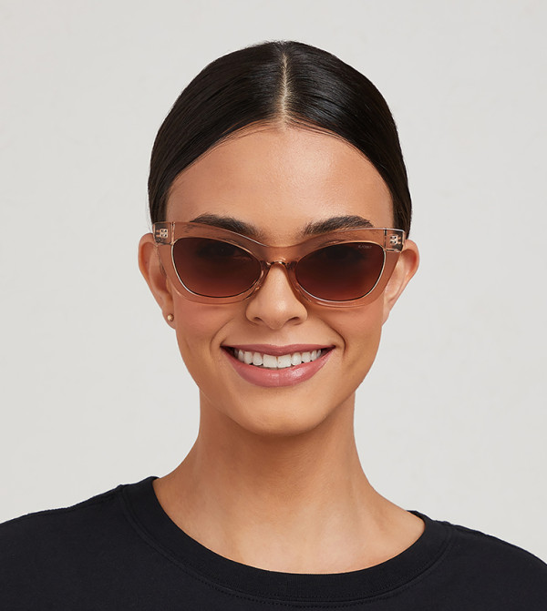 BlackOut  Cat Eye Sunglasses - Brown Cat Eye