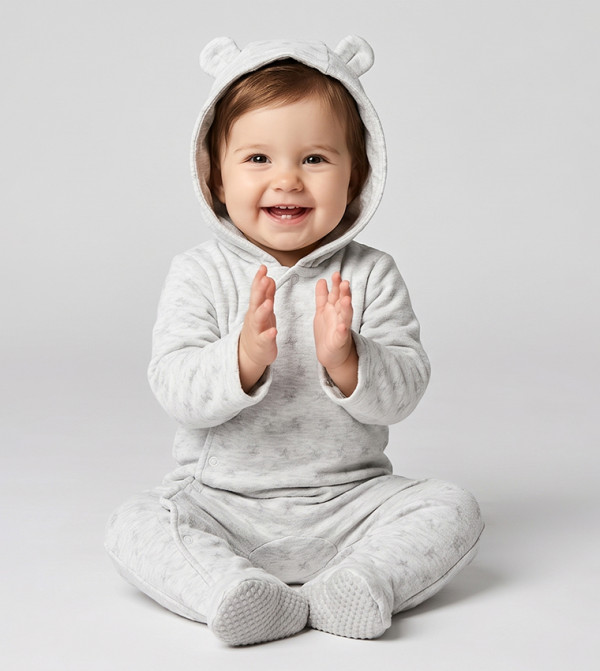 BABIES & MORE  Onepiece & Bodysuits - Grey Sleep Suits