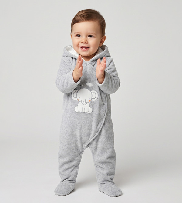 BABIES & MORE  Onepiece & Bodysuits - Grey Sleep Suits