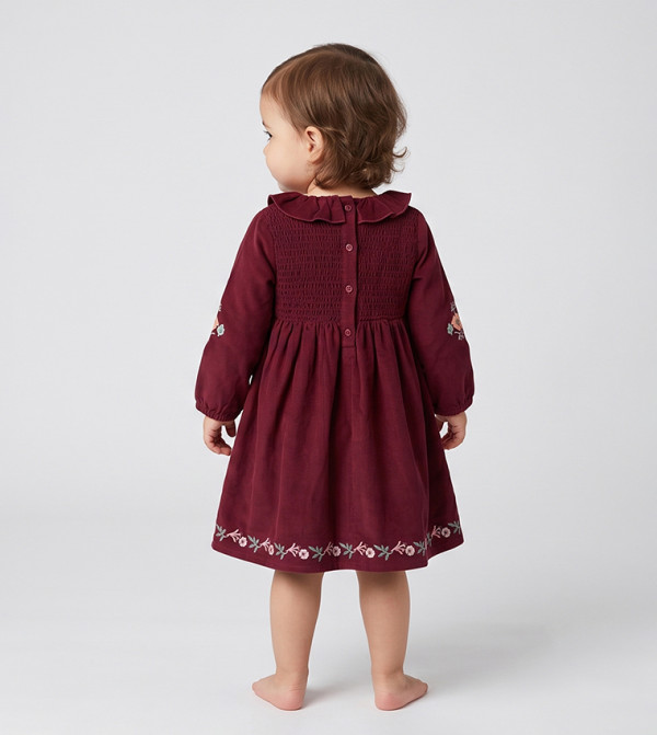 BABIES & MORE  Casual Dress - Burgundy Casual Dress