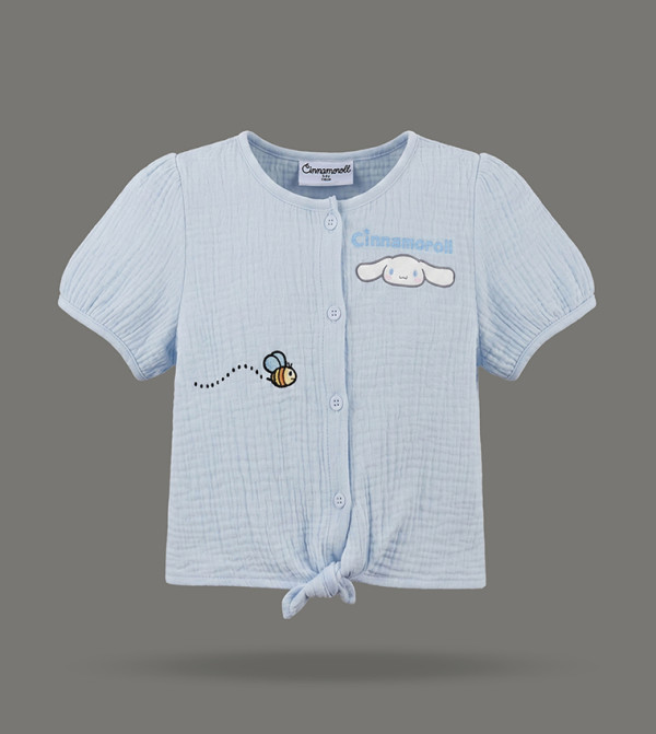 BABIES & MORE cobalt-and-ochre - Blue Tops and Skirts