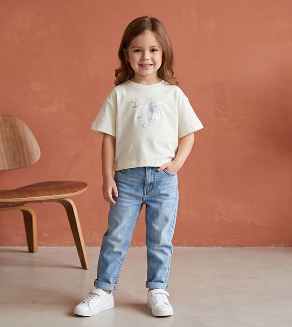 BABIES & MORE  built-for-play-k - Cream T-Shirts