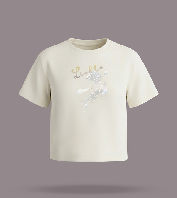 BABIES & MORE  built-for-play-k - Cream T-Shirts