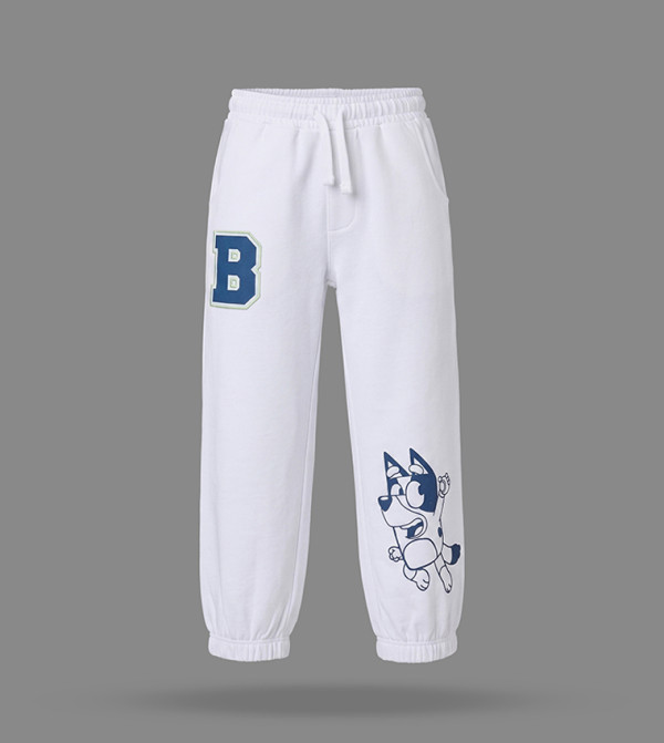 BABIES & MORE varsity-graphics - White Joggers