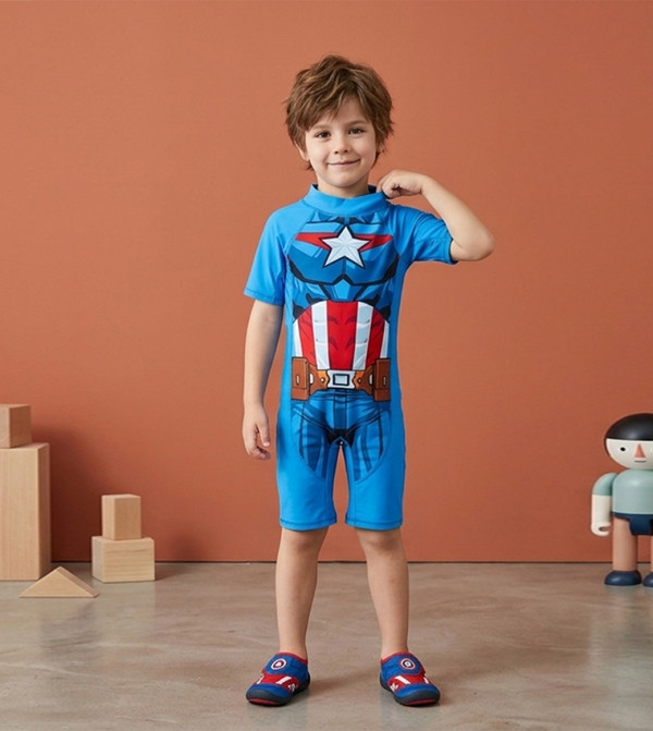 BABIES & MORE  Swim Wear - Blue Legged Swimsuit
