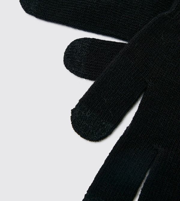 boohooMAN Gloves - Black Knit