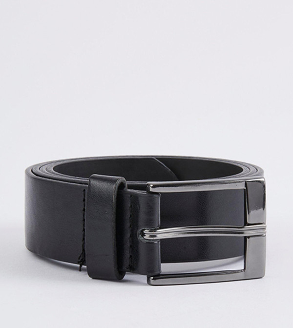 boohooMAN  Non Leather Belts - Black Non Leather Belts