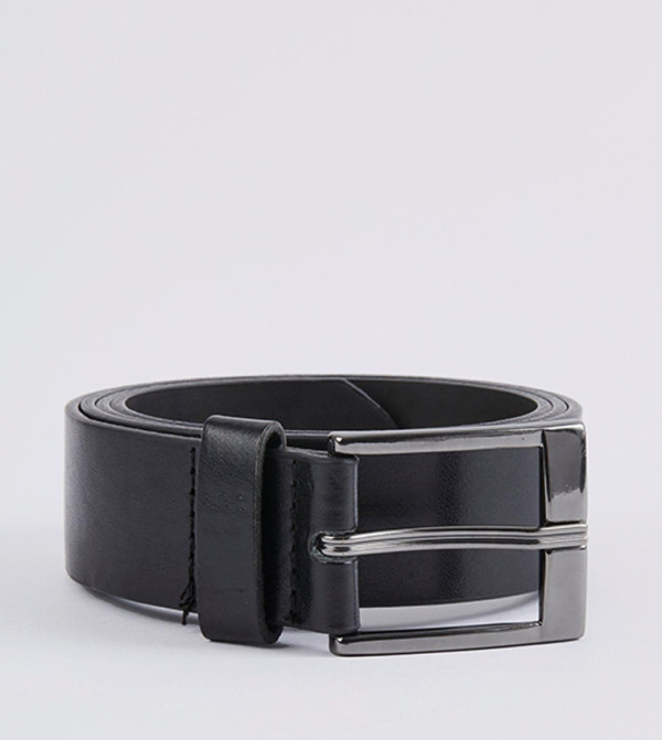 boohooMAN  Non Leather Belts - Black Non Leather Belts