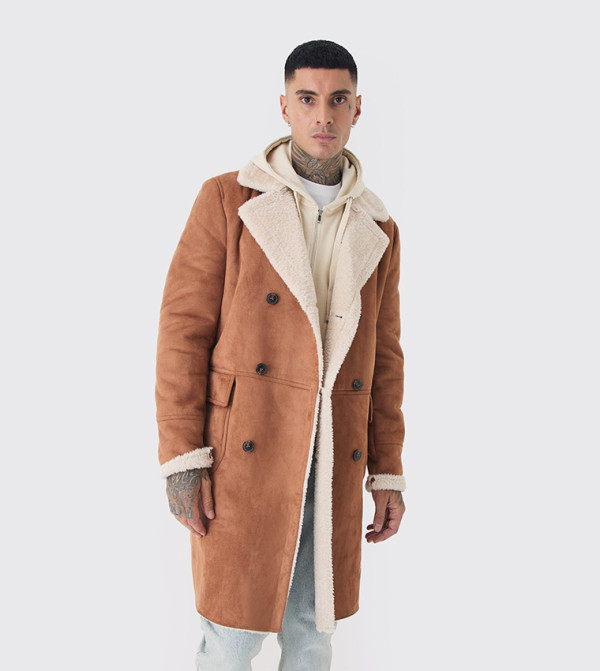 boohooMAN - Outlet  Overcoats - Tan Overcoats