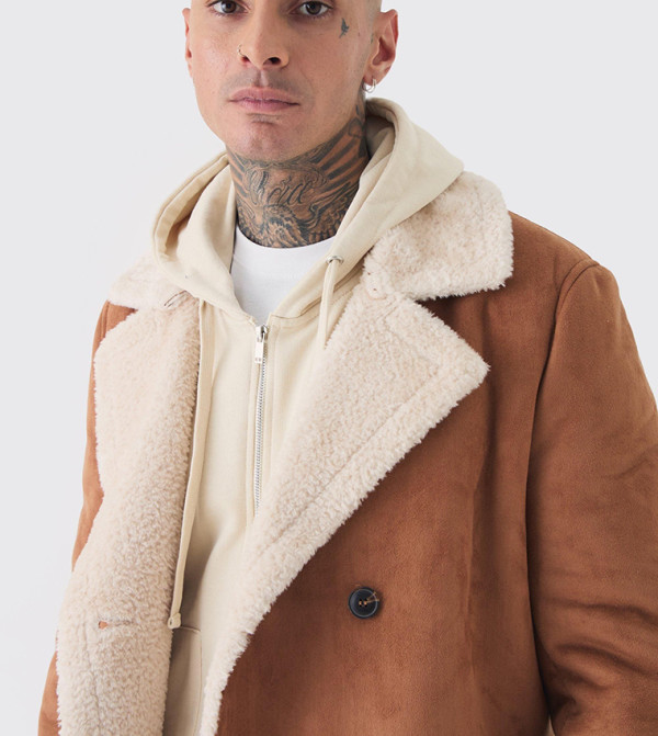 boohooMAN - Outlet  Overcoats - Tan Overcoats