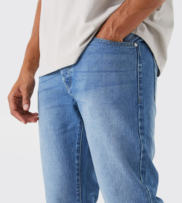 boohooMAN  Jeans - Blue Relaxed Jeans