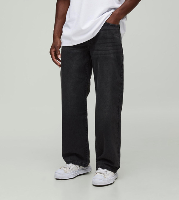 boohooMAN boohooMAN - Grey Relaxed Jeans