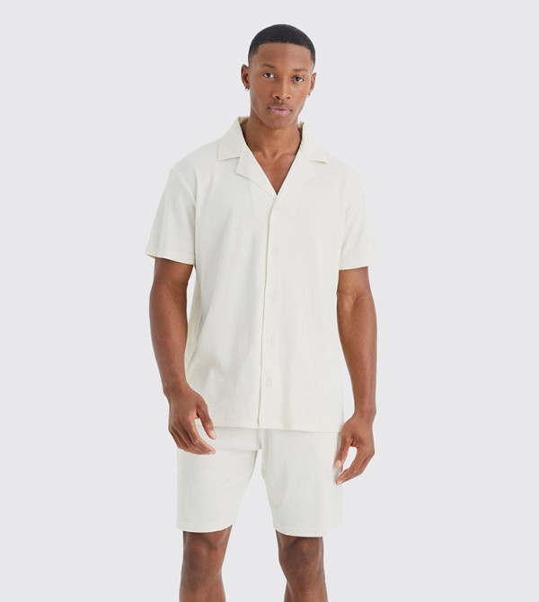 boohooMAN - Express  Clothing Set - Ecru Co-Ord Set
