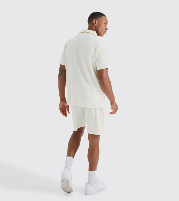 boohooMAN - Express  Clothing Set - Ecru Co-Ord Set