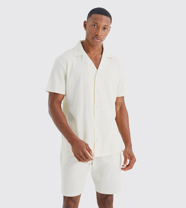 boohooMAN - Express  Clothing Set - Ecru Co-Ord Set