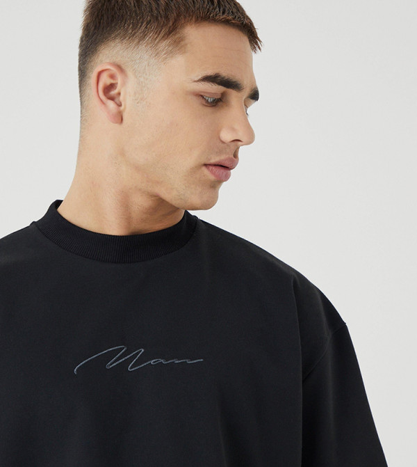 boohooMAN boohooMAN - BLACK Round Neck T-Shirts