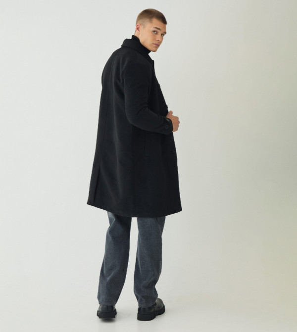 boohooMAN Overcoats - BLACK Overcoats