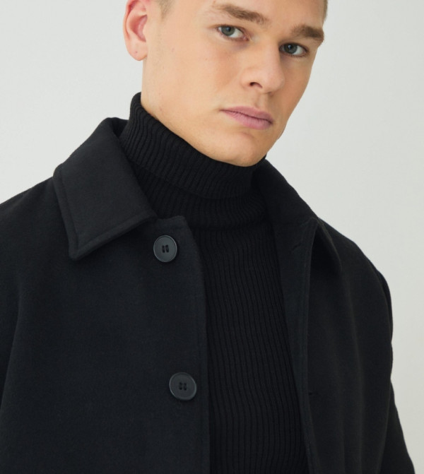boohooMAN Overcoats - BLACK Overcoats