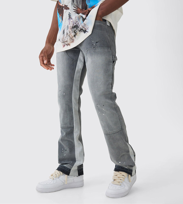 boohooMAN  Jeans - Grey Slim Jeans