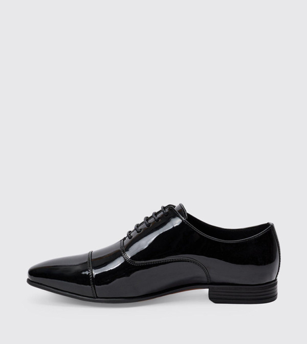 boohooMAN - Outlet  - Black Formal Lace-Up Shoes