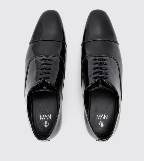 boohooMAN - Outlet  - Black Formal Lace-Up Shoes
