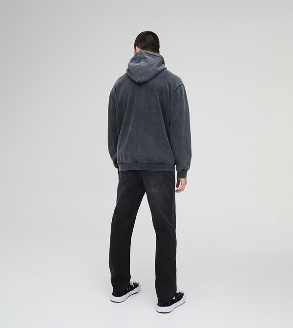 بوهو مان  b-24h - رمادي Straight Jeans