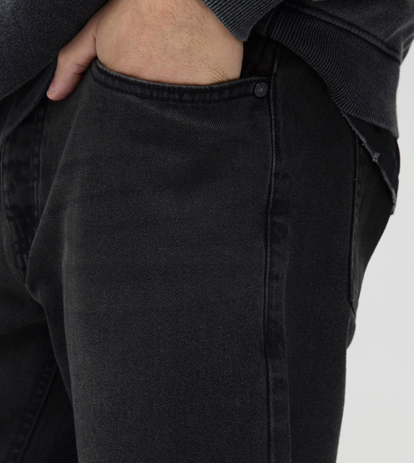 بوهو مان  b-24h - رمادي Straight Jeans