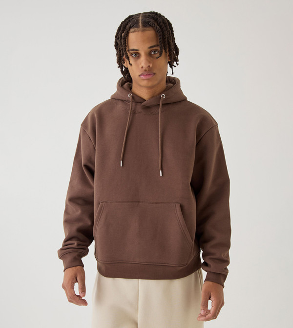 boohooMAN  Hoodies & Sweatshirts - Brown Hoodies