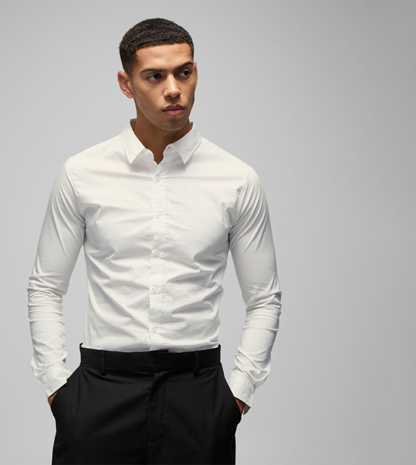 boohooMAN - Outlet  Formal Shirts - White Long Sleeves