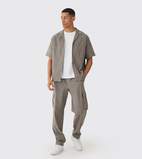 boohooMAN - Express  Clothing Set - Taupe Co-Ord Set