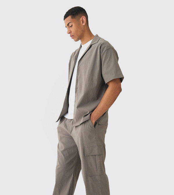 boohooMAN - Express  Clothing Set - Taupe Co-Ord Set