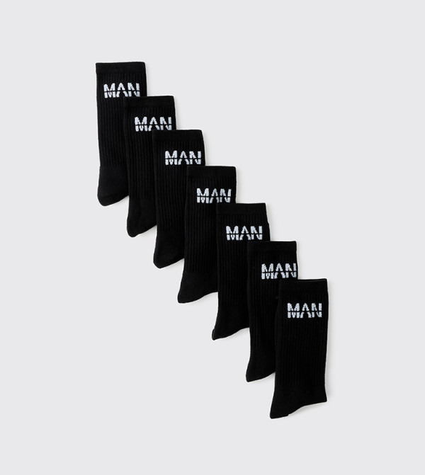 boohooMAN  - BLACK Calf Length Socks