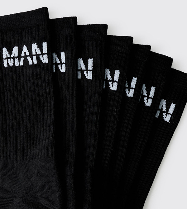 boohooMAN  - BLACK Calf Length Socks