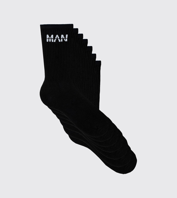 boohooMAN  - BLACK Calf Length Socks