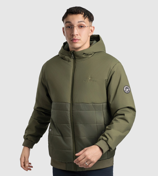 Beverly Hills Polo Club Puffer Jackets - Olive Puffer Jackets