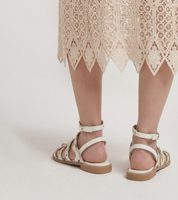 MissPap MissPap - White Flat Sandals