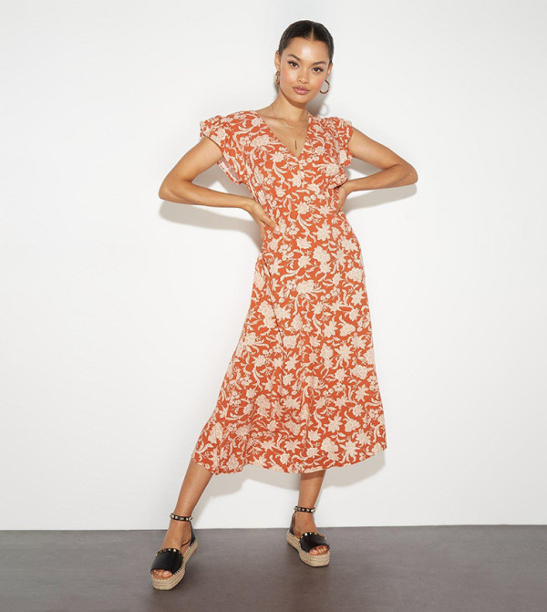 Dorothy Perkins Dorothy Perkins - Orange Midi Dresses